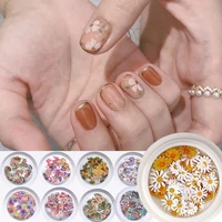 nail art 3d color mixed wood pulp flower butterfly simulation flower nail art stickers rose flowers bear diy nail art decoration