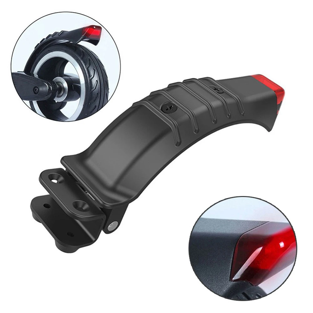 

1Pcs Black Scooter Rear Fender With Vibration Flash Tail Light Scooter Rear Mudguard Vibration Flash Tail Light
