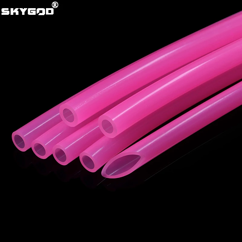 1 ~ 10 м пищевая силиконовая трубка, розовая гибкая трубка для орошения воздуха в аквариуме, соединитель для воды, садовый аквариум, пруд, насос, шланг