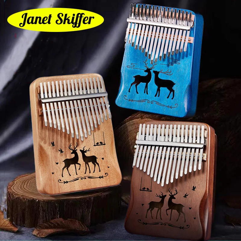 17 клавиш Kalimba Деревянное пианино для большого пальца Гекко музыкальный