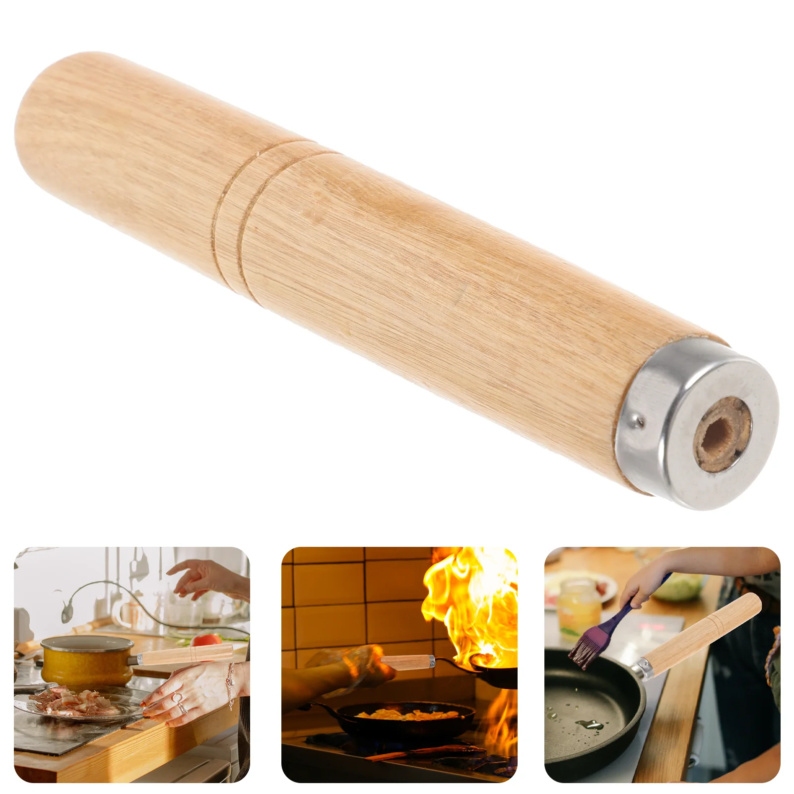

Glue Wooden Pot Handles Replacement Grip Spoon Frying Pan Wood Kitchen Utensils Cookware