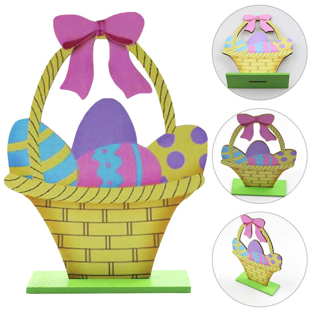 

Decorative Wooden Cartoon Craft Easter Elements Ornament Home Adornment