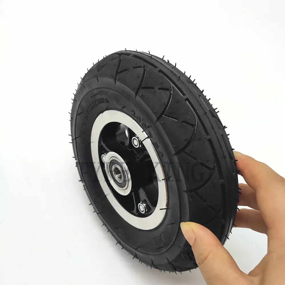 200x50 колесо сплошная шина 200*50 заполненная с ступицей для бритвы E100 E125 E200 скутер Vapo