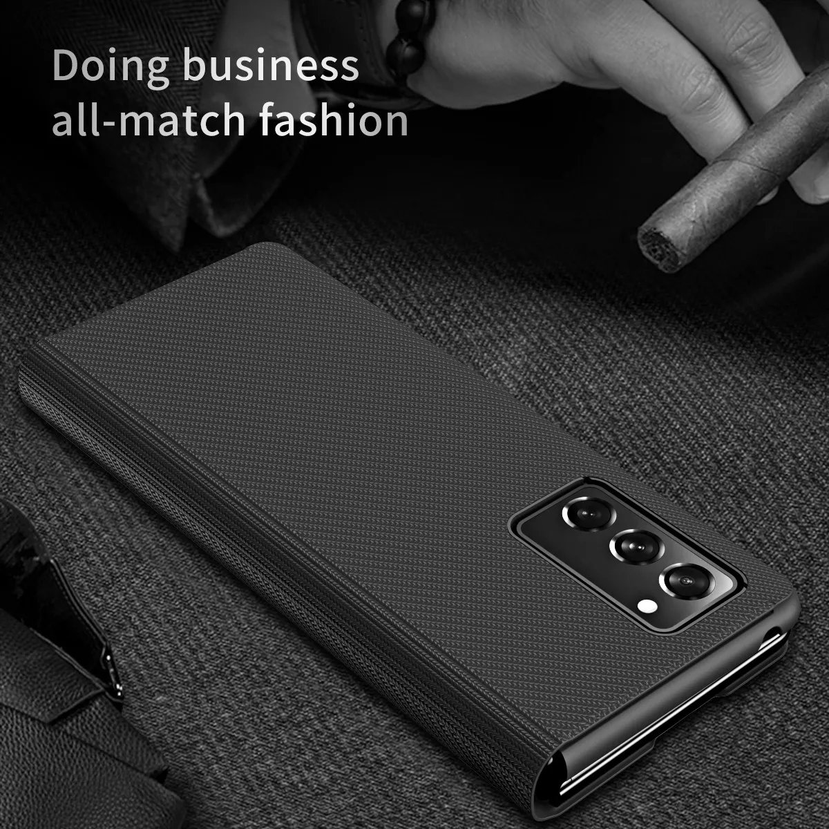

Non-Slip Full Protection Leather Case for Samsung Galaxy Z Fold 3 5G Fold4 Fold 4 Fold3 Fold2 Fold 2 Anti-Knock Cover Fundas