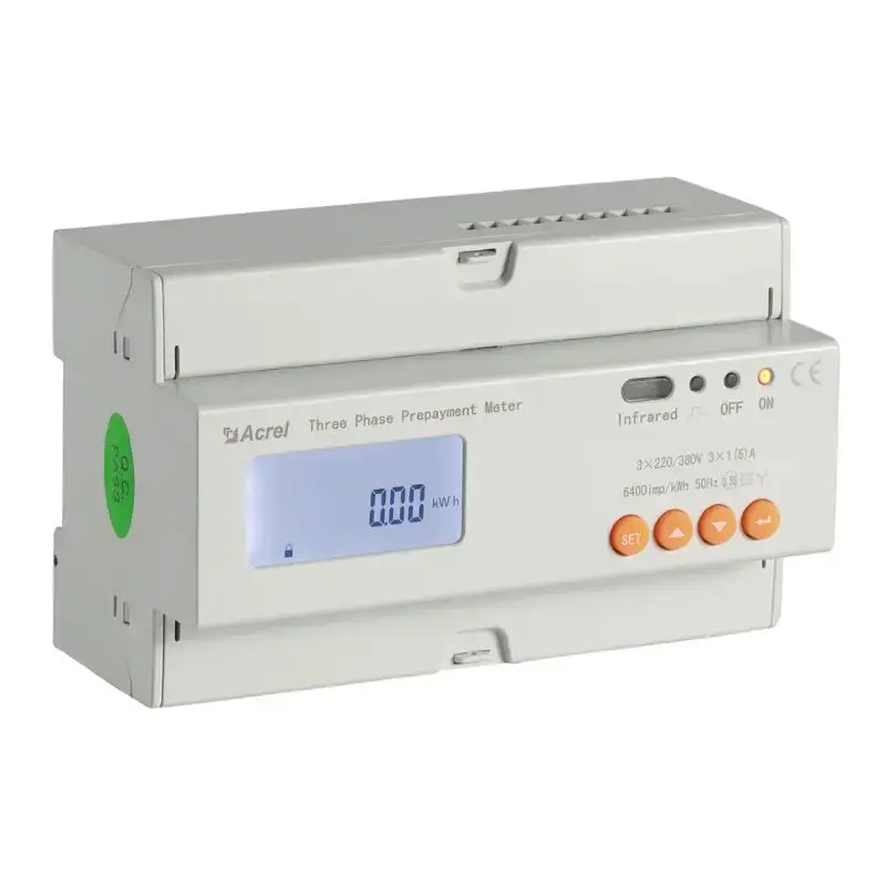 

ADL300-EY AC 3 Phase 3*1(6)A/10(80)A Current Input Kwh Class 0.5s Smart Prepaid Energy Management Power Meter with Rs485 Modbus