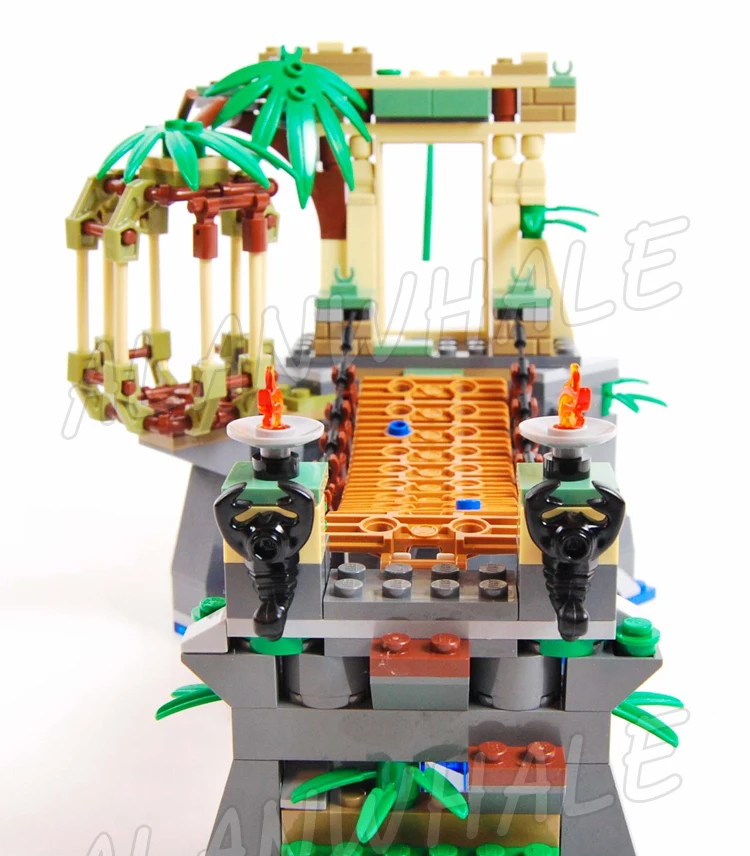 334 шт. новый Master Falls Jungle Tree Bridge Thunder 10715 Строительные блоки Сборка игрушек Кирпичи