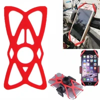 4pcs bicycle phone holder silicone bicycle handlebar with phone holder band elastic cord flashlight bandage