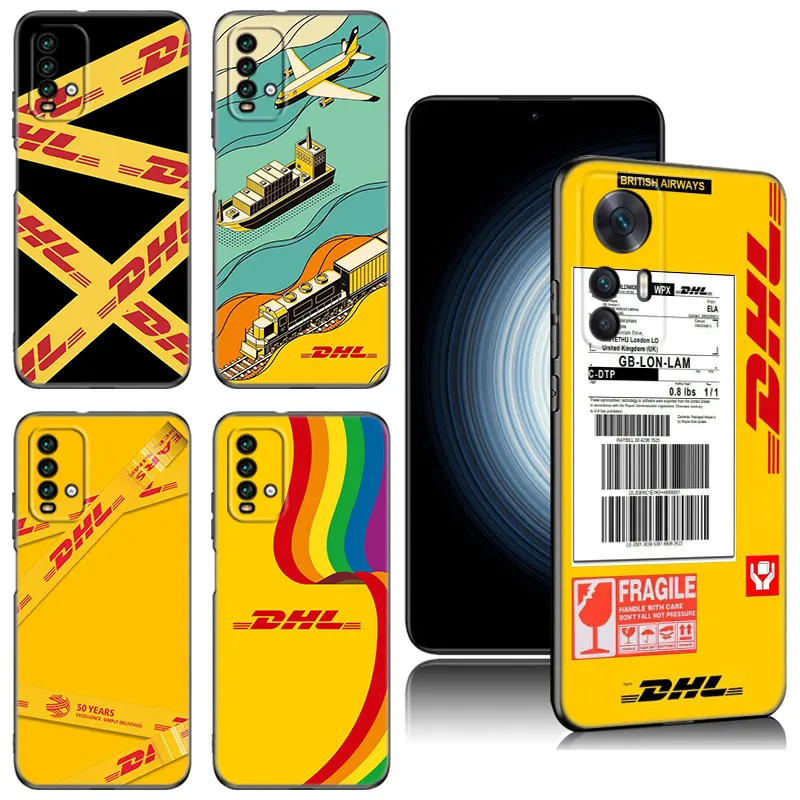 Чехол DHL Express для телефона Xiaomi Redmi K40 K50 Gaming Note 5 6 K20 K60 Pro 7A 8A 9A 9C 9i 9T 10A 10C 12C A1 A2 Plus, черный чехол
