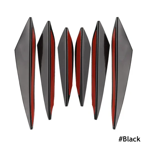 4/6pcs Universal Front Stoßfänger Lippendekoration Diffusor Splitter Flossen Körperspoiler Canards Valenz Kinnauto Tuning Canard Dekor