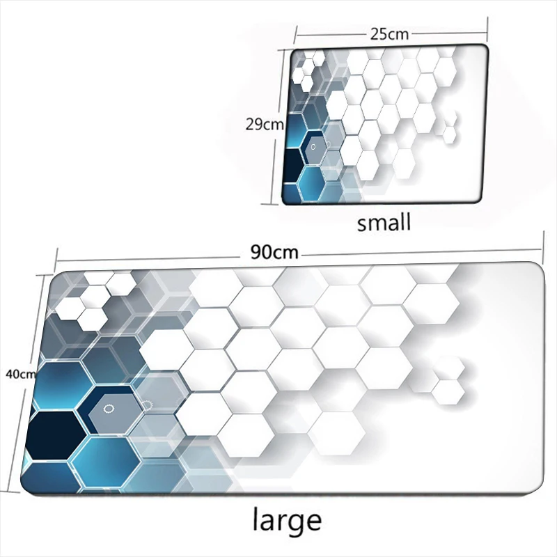 Gaming Mouse Pad Cute Gamer Desk Keyboard Mat Mats Pads Hexagon Kawaii Pc Mause Large Gamers Accessories Carpet Table Desk Mat images - 6