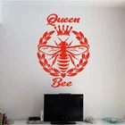 Queen Bee and Crown Настенная Наклейка в виде портрета Bee Spirit Girl для дверей и окон в комнате Home декоративный виниловый для спальни Decal Gift D16