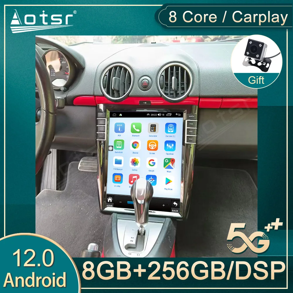 

Android 12 мультимедийный радиоплеер для Porsche Cayman 911 Boxster 997 2005 2006 2007 2008 2009 2010 2011 2012 GPS Navi Head Unit