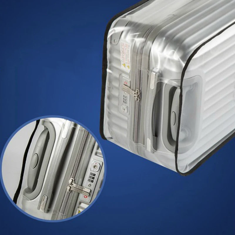 Transparent PVC Luggage Cover Waterproof Trolley Suitcase Dust Cover Dustproof Travel Accessories