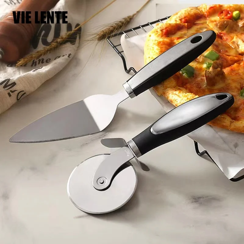 

Premium Stainless Steel Kitchen Pizza Cutter Wheel Server Tools Home Knife Waffle Cookies Cake Bread Dough Slicer Baking Gadgets