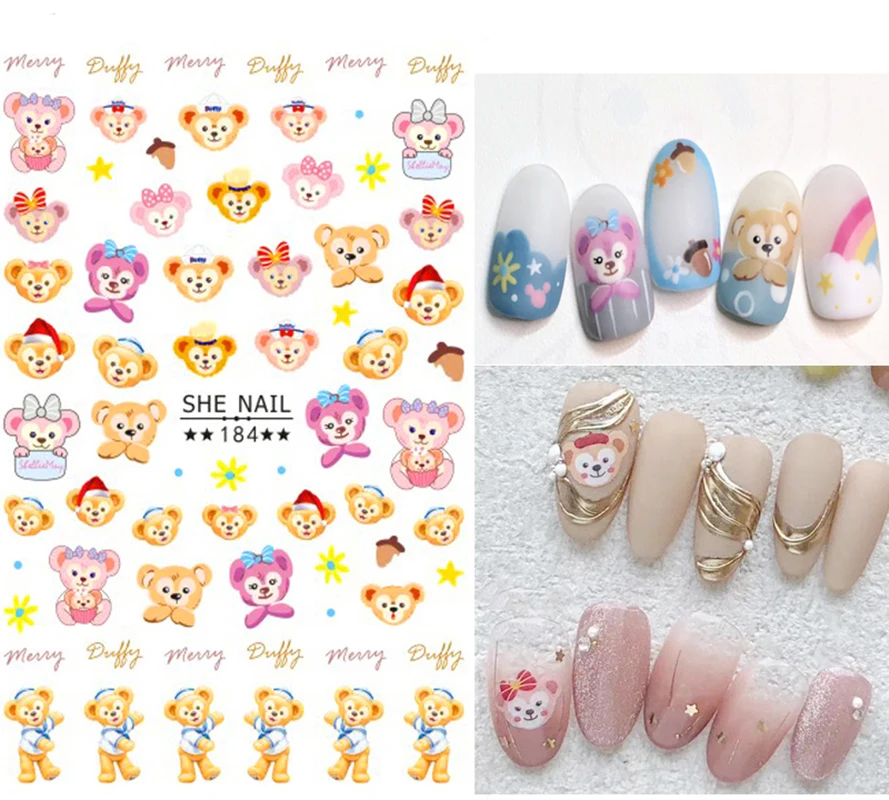 

Disney Nail Sliders Duffy the Bear Mickey Simba Nail Art Accessories Stickers and Decals DIY Nail Stickers Nail Art Supplies