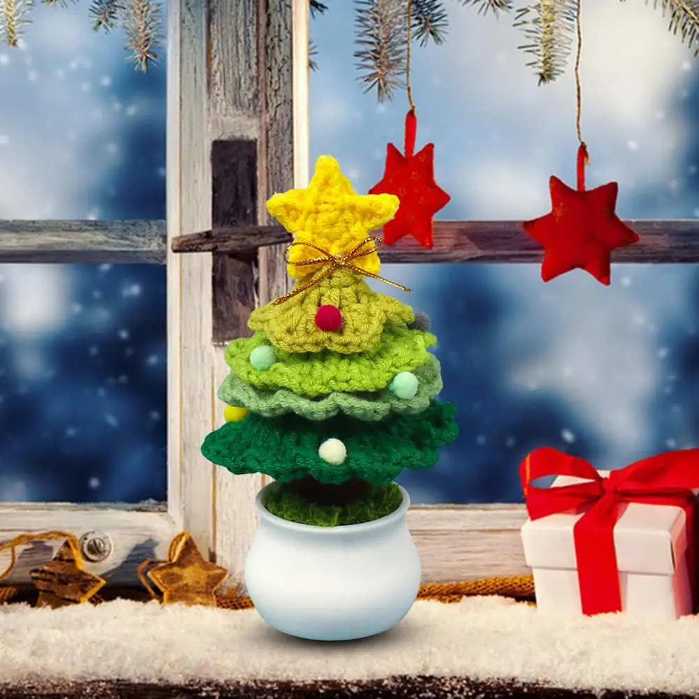 Рождественская елка ручной работы мягкое яркое украшение сделай сам проект