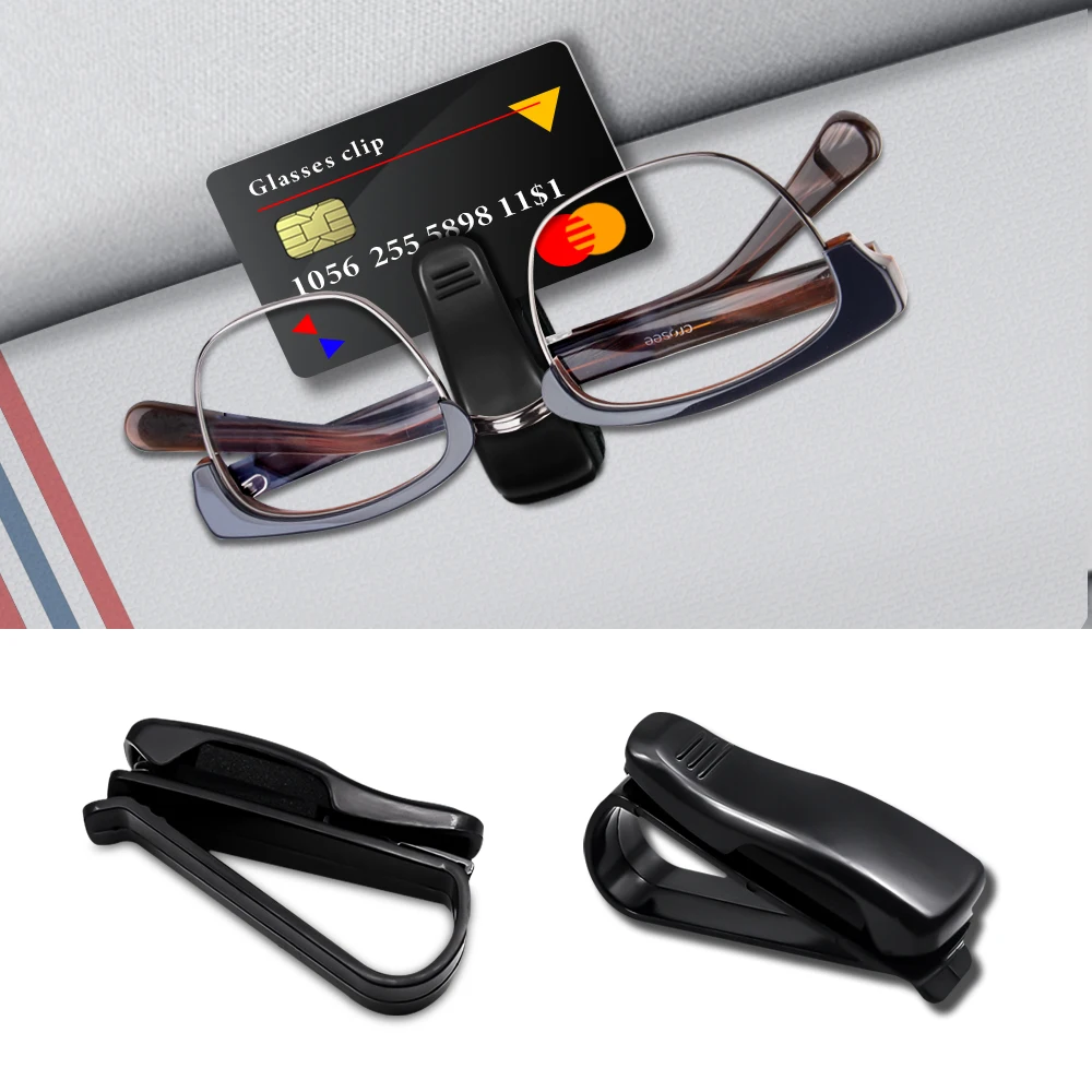 

Car Sun Visor Glasses Fastener Clip Holder Sunglasses Ticket Card Universal Multifunction Parts For Mini Ford KIA Peugeot Nissan