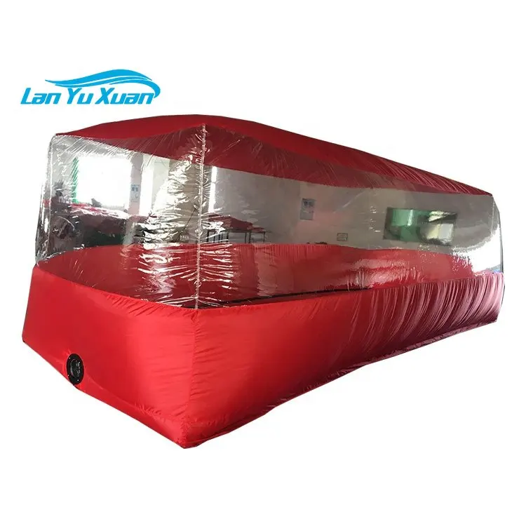 

Free shipping Portable noiseless and little electricity Transparent Indoor Inflatable Car Cover for sale