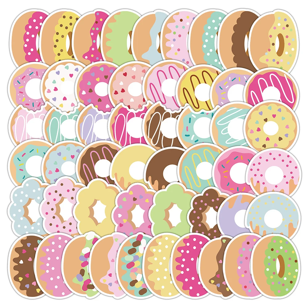 

10/30/50pcs Cute Cartoon Donuts Graffiti Stickers Decals DIY Laptop Suitcase Diary Phone Scrapbook Waterproof Sticker Kid Toy