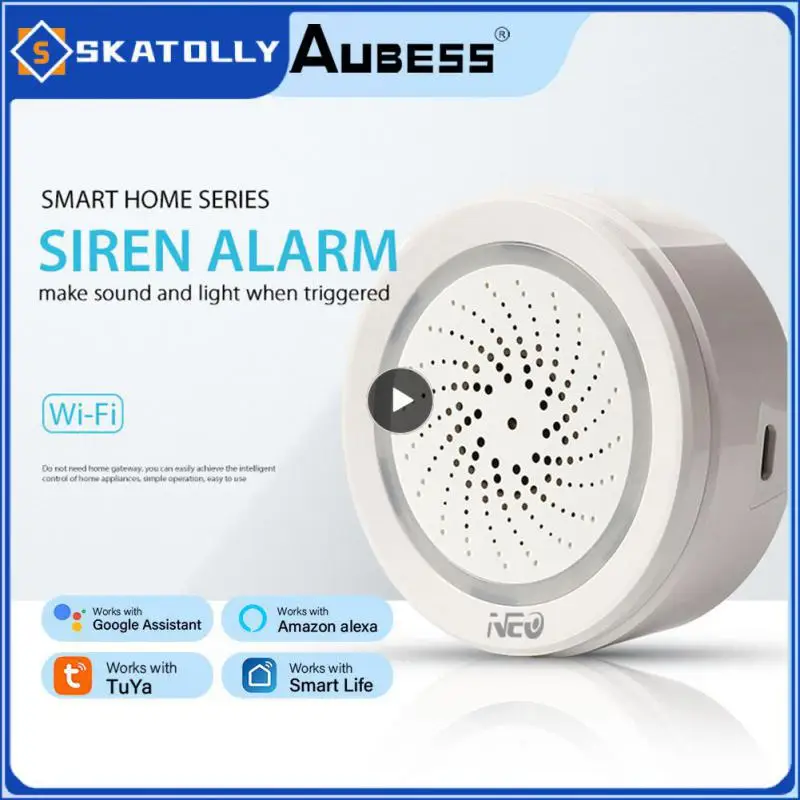 

Smart Detector Siren Alarm Tuya Usb Power Temperature Sensor Mini Wireless 120 Db App Remote Siren Wifi Smart Home Smart Life