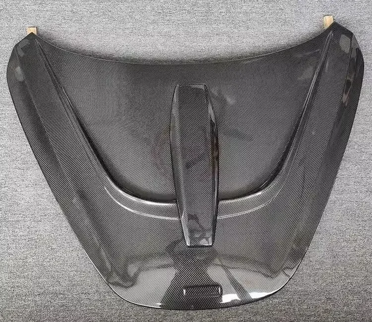 Новый стиль передний бампер из настоящего углеродного волокна капот двигателя