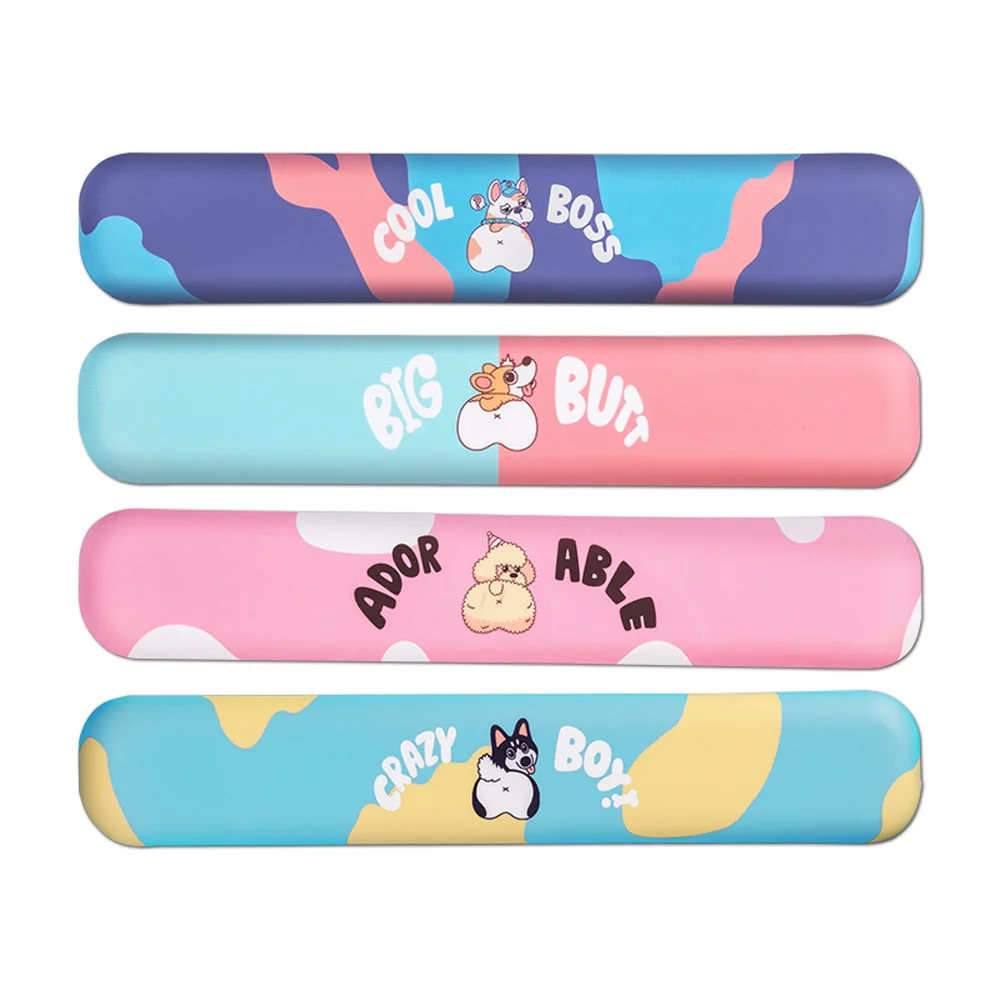 

Cute Cartoon Corgi Wrist Rest Ergonomical Memory Foam Wrist-care Pad for Keyboard PC Desktop Office Use Girls Gift