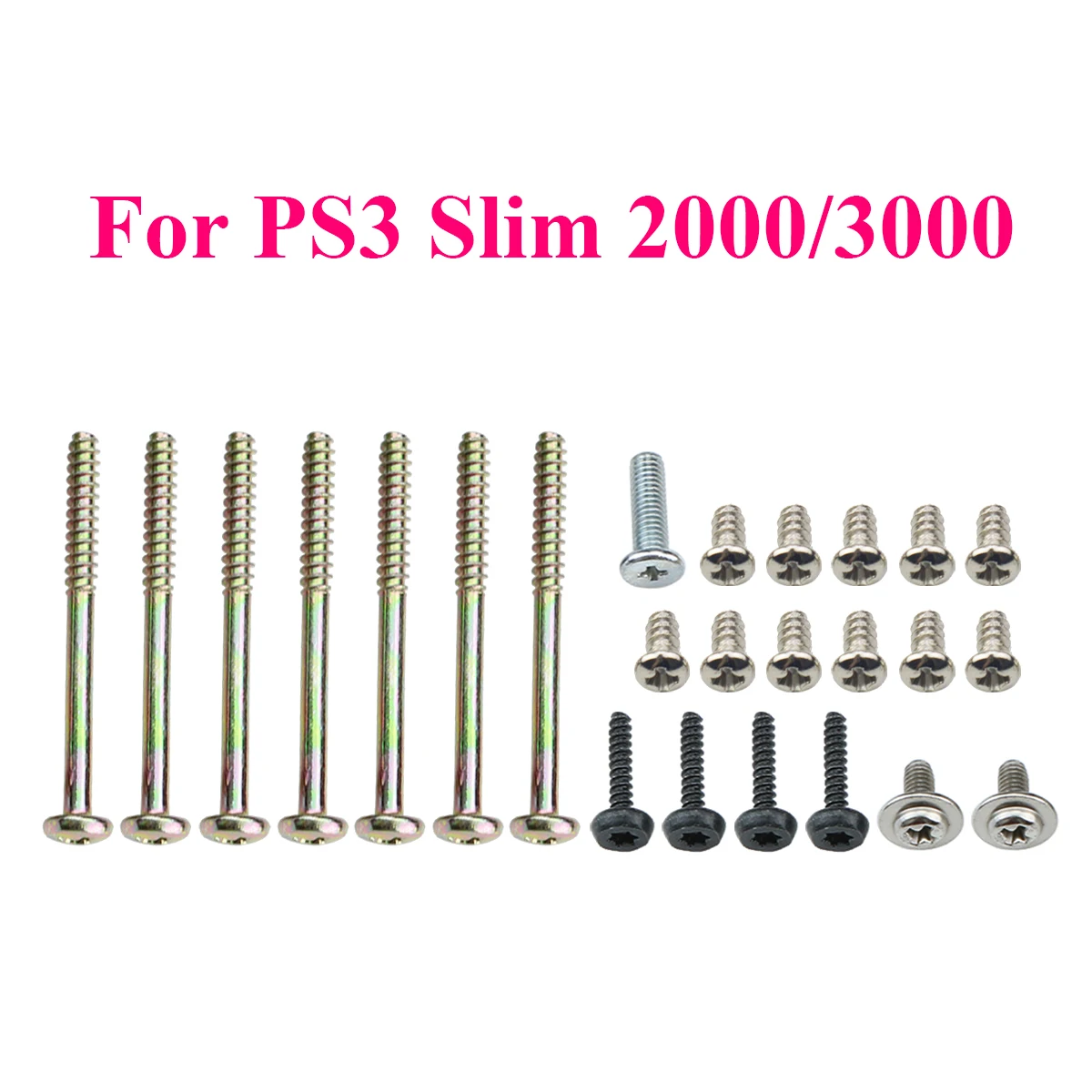 Черные пластиковые винты для консоли PS2/PS3 Slim 2000 3000 4000 7000