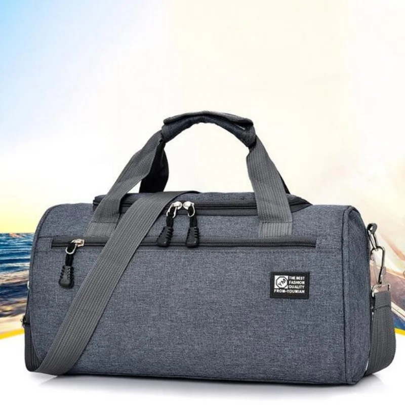 

Outdoor Men Travel Sport Bags Light Luggage Business Cylinder Handbag Women Outdoor Duffel Weekend Crossbody Shoulder Bag Pack