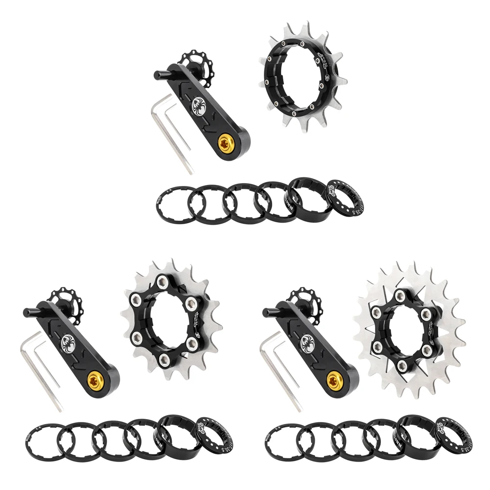Bike Conversion Kit Replacement for 13T/16T/20T Single Speed Cassette Chain Tensioner Cycling Accessories Parts