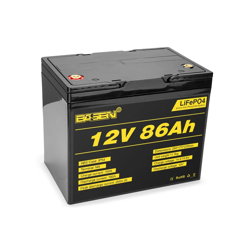 

85Ah Rechargeable Solar Lithium ion Pack Deep Cycle LiFePO4 12V Batteries