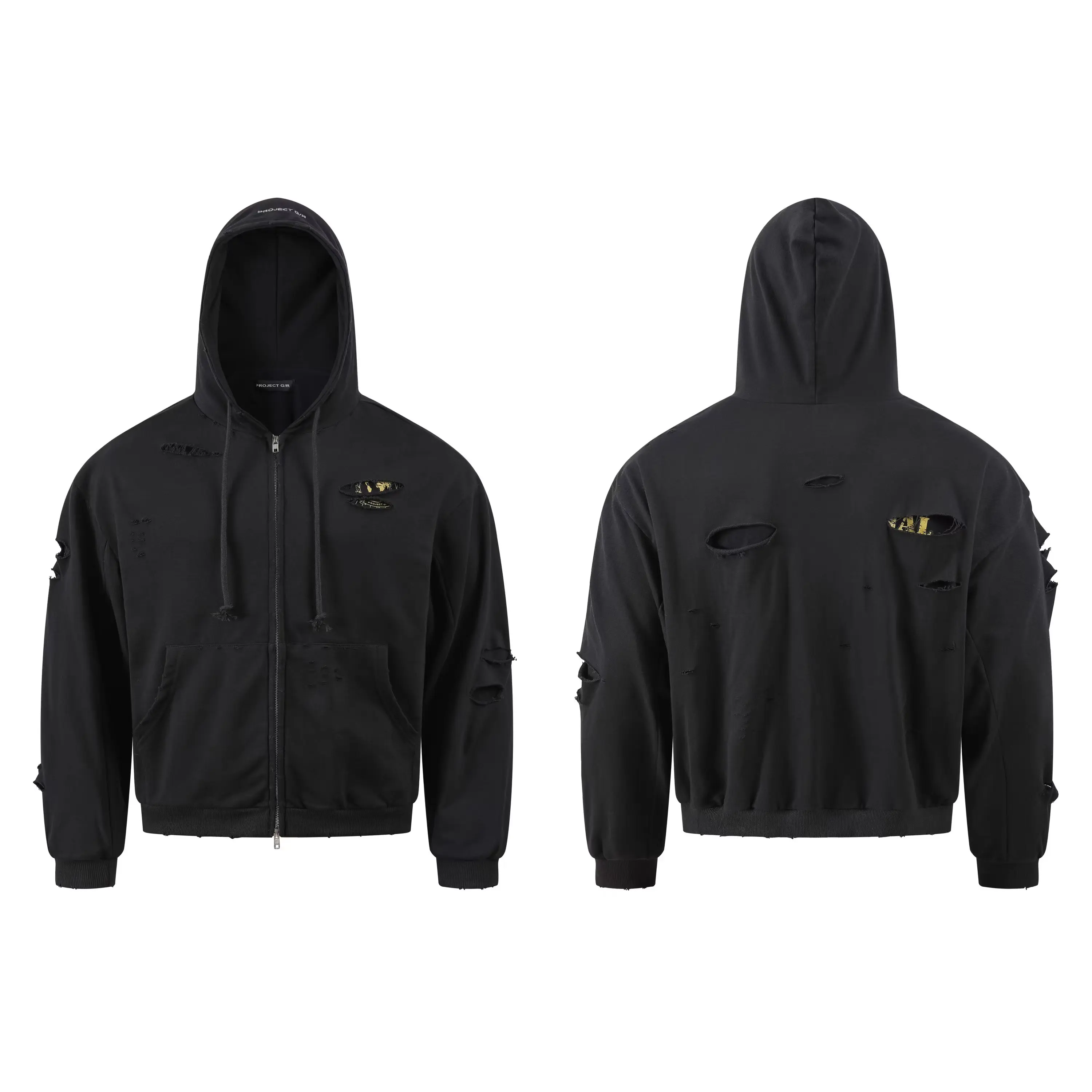 GZ LEARL Корейский бренд Модная уличная негабаритная толстовка с капюшоном на