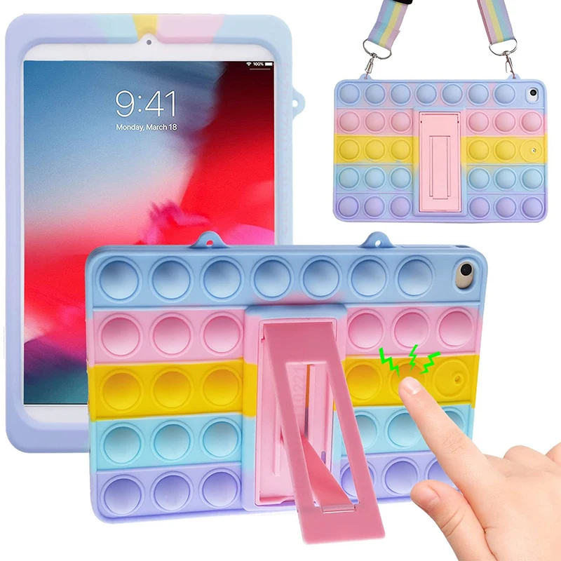 

Чехол для планшета iPad Mini 6 8,3 дюйма 2021 силиконовый чехол-подставка для iPad mini 1 2 3 4 5 2019 A2125 A2126 детский чехол