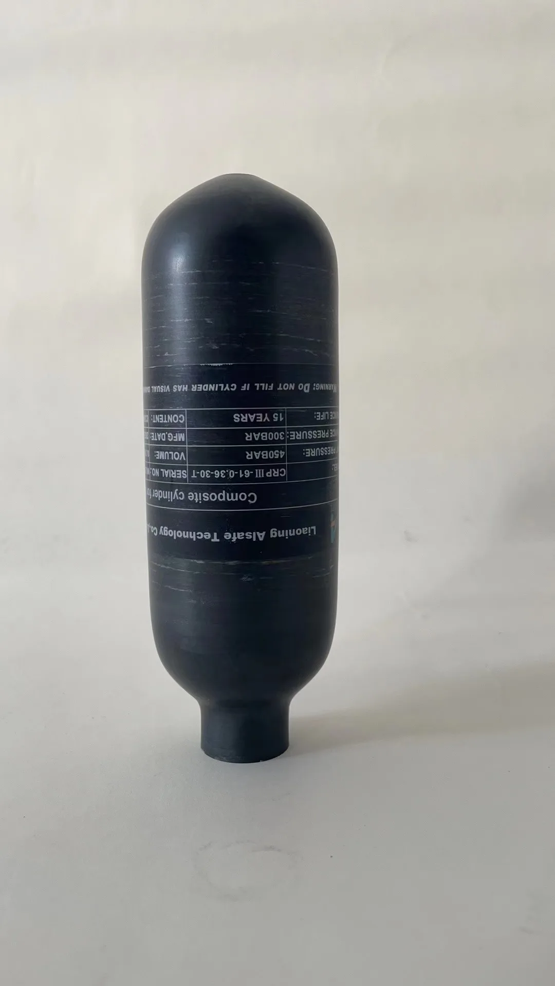 Фото Alsafe 300Bar 30Mpa 4500Psi компактный 0,48L 480cc цилиндр из углеродного волокна высокого давления HPA бак M18*1,5 №2