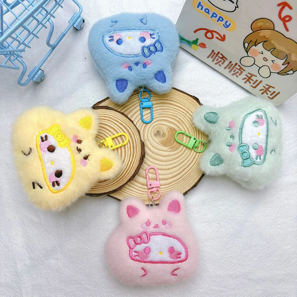 Милый плюшевый скрипучий KT Cat кукла брелок для ключей сумка кулон креативный DIY