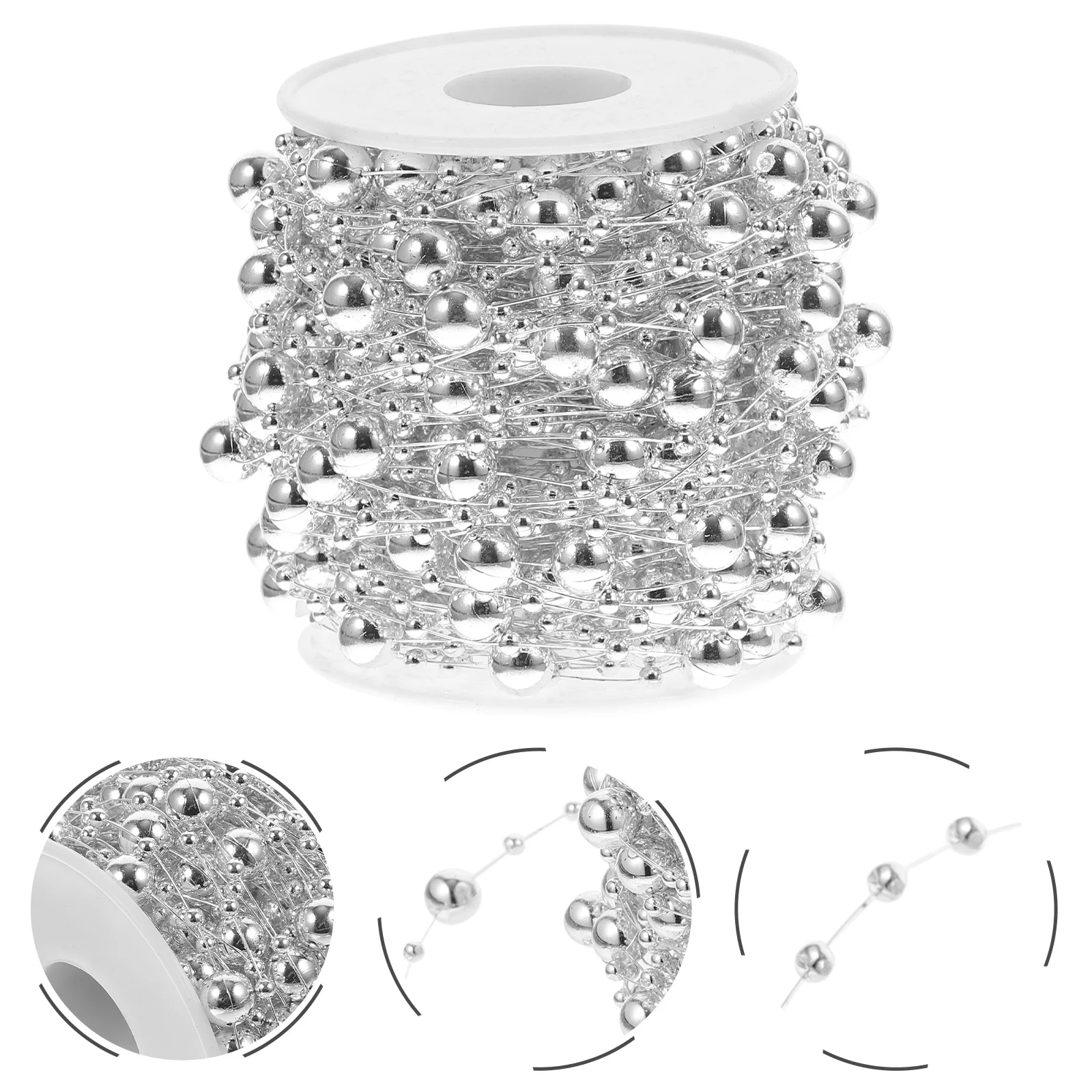

Beads Pearl Chain Garland Christmas Bead Strands Tree Strandartificial Diy Crafts Faux Wreath String Decor Jewelryline Trim Roll