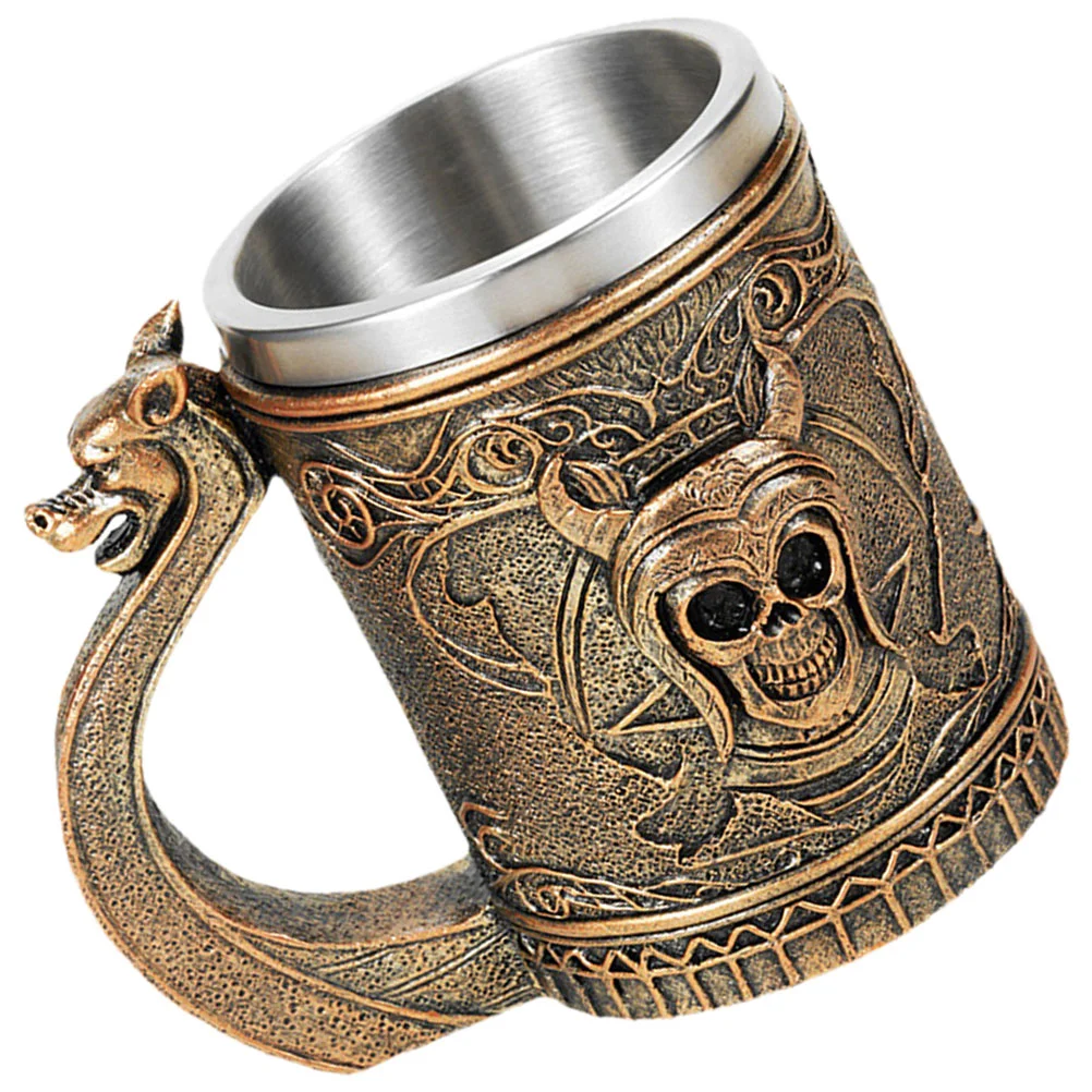 

Beer Mug Coffee Cup Household Water Cup Coffee Cup Head Beverage Cup for Bar