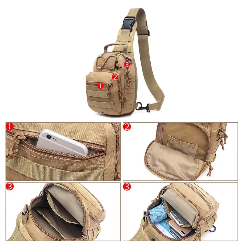 Тактическая сумка на плечо 600D рюкзак военная Спортивная нагрудная