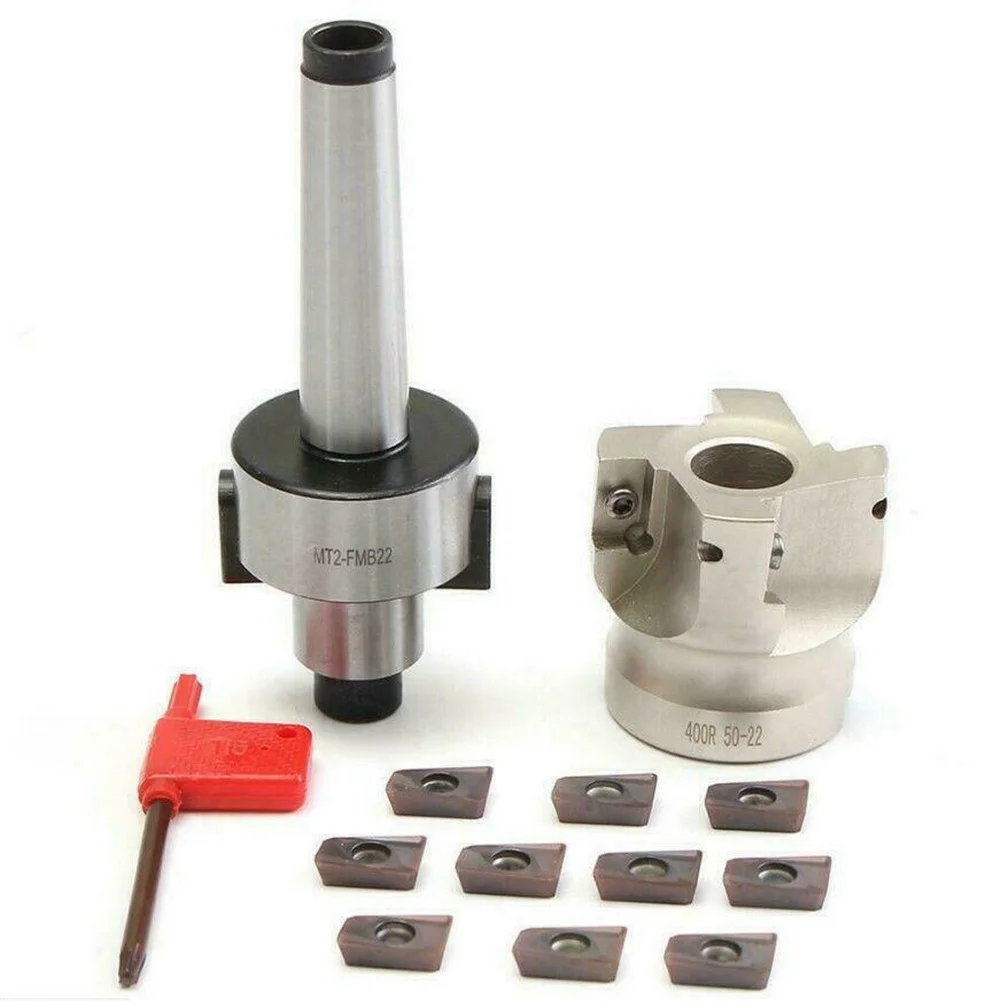 

C20 FMB22 Endmill Holders BAP400R-50-22-4T Set 10pcs APMT1604 Carbide Inserts For CNC Milling Cutter 20mm Shank Diameter