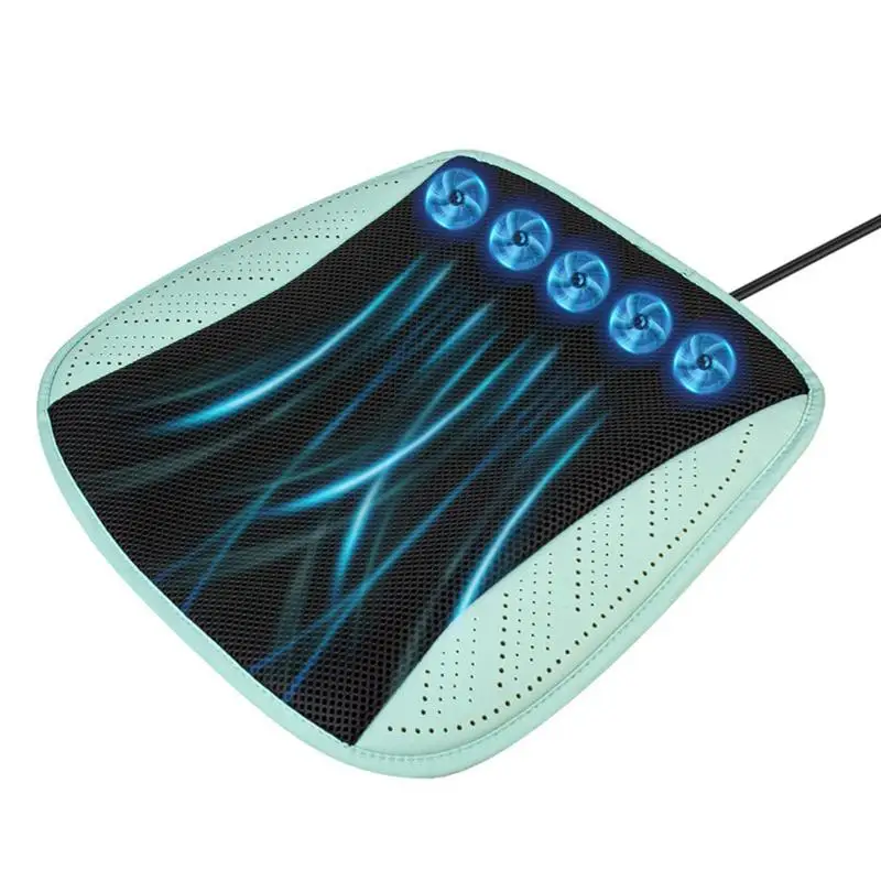 With 5 Fans 3 Cooling Speeds Car Seat Cooling Pad Breathable