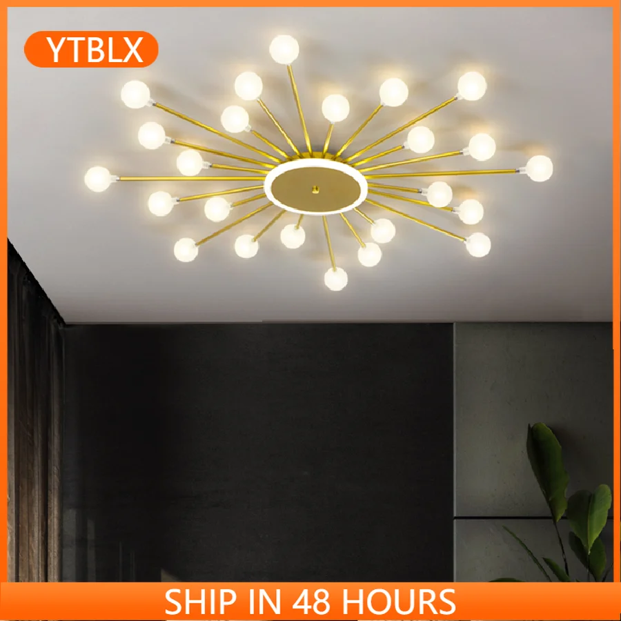 

Modern Glass Shade Ceiling Chandeliers Lighting Chandelier For Living Room Bedroom Kitchen Led Light Indoor Lamp Fixture Lights