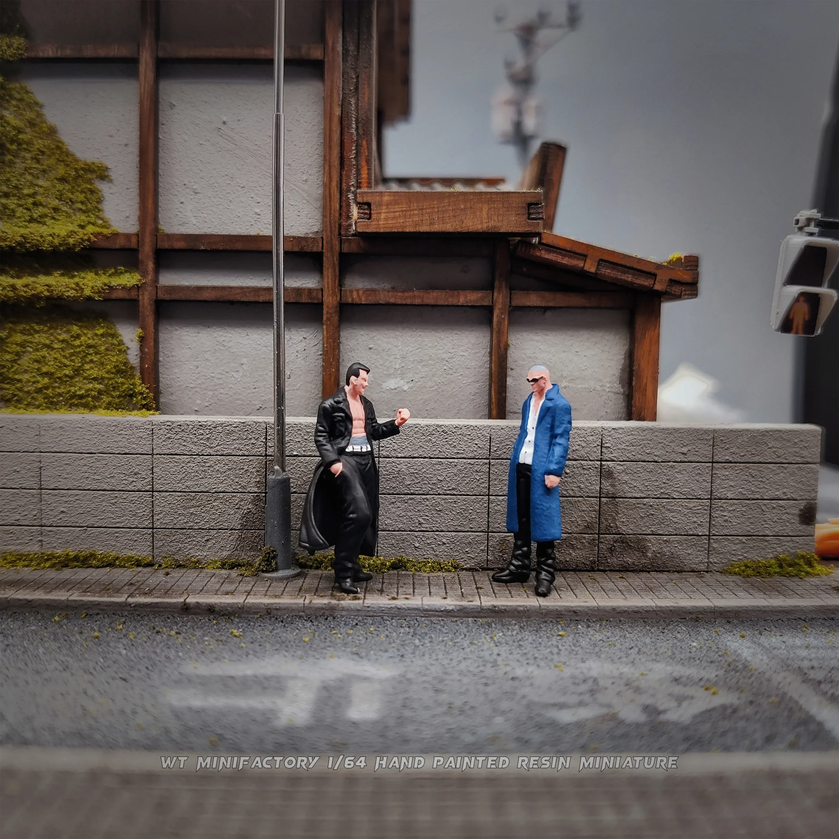 Фото Миниатюрные фигурки WT Minifactory Diorama в масштабе 1/64: Горячекровные студенты университета 02, коллекционная группа из двух персонажей, ручная роспись №2