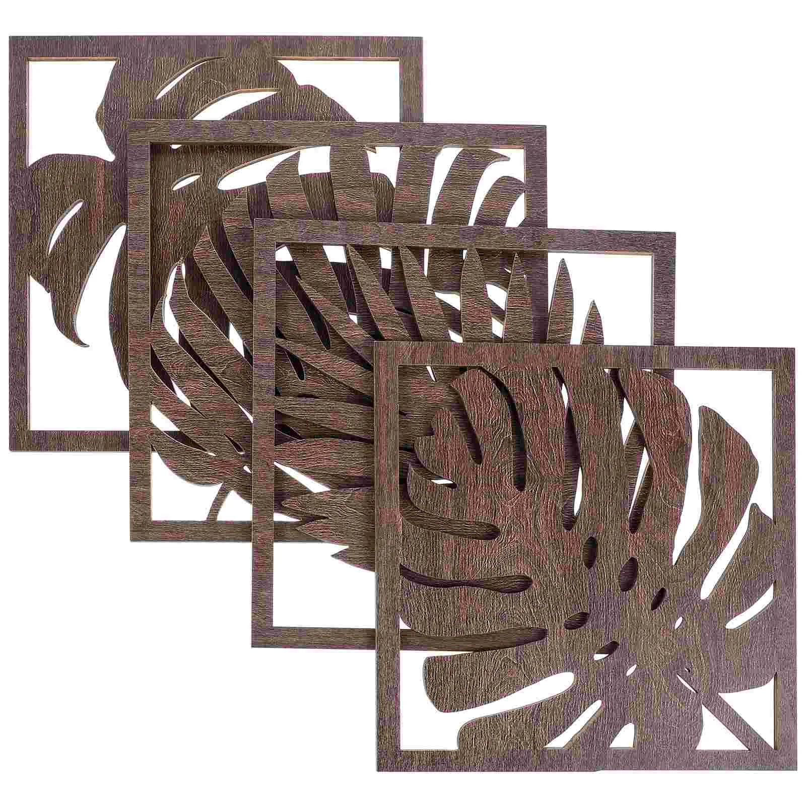 

Palm Leaf Wooden Sign Modern Wall Decor For Living Room Leaves Tropical Boho