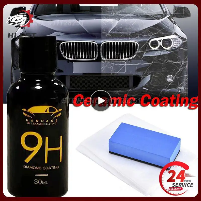 

9h High Gloss Coating Protection Car Care Kit 30ml Car Refurbishing Tool Nano Hydrophobic Ceramic Coating Premium Anti-fouling