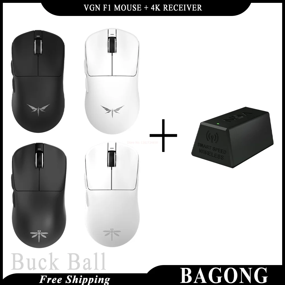 

VGN Dragonfly F1 Moba Pro Max Mouse 4k Receiver Gaming Wireless Dual Mode 2.4g Wired F1 Pro Max Man Mice Mechanical Mouse Gifts