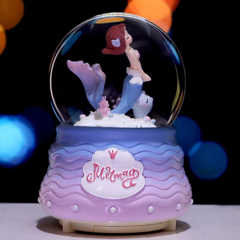 

Mermaid music box ocean creative gift ornaments for girls girlfriends friends birthday gifts decoration crystal ball