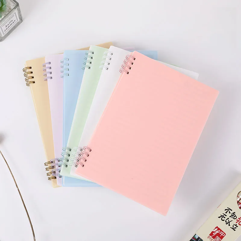 2022 New Simple Model Solid Color Pvc Cover Stripe Student Notepad Diary Plan Book