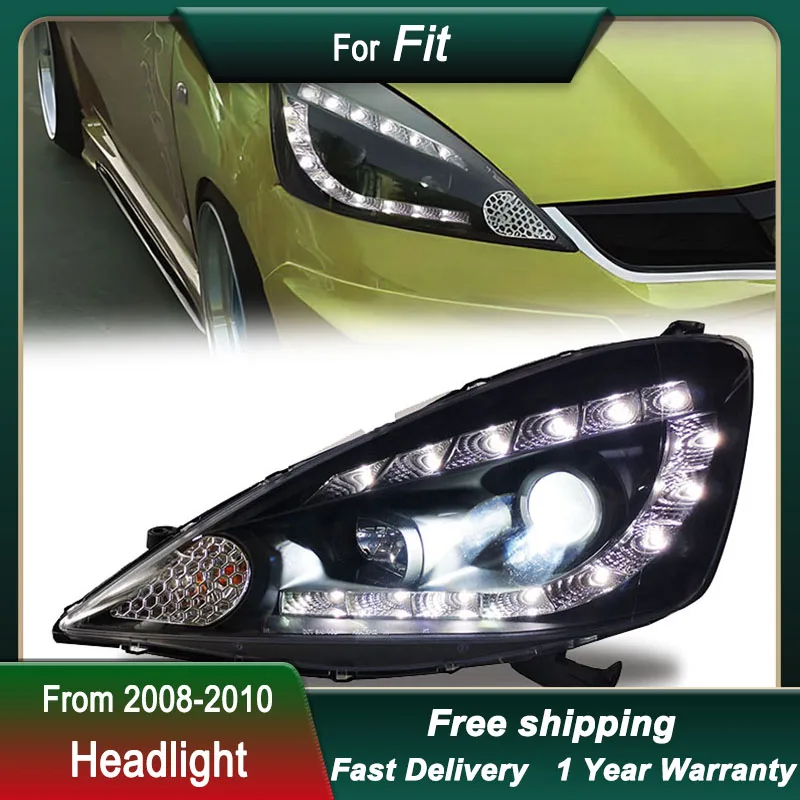 Стайлинг автомобиля фары для Honda Fit 2008-2010 обновление в новый стиль полный