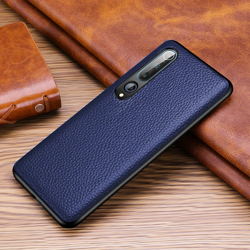 Luxury Lichee Shockproof Full Protective Genuine Leather Phone Case For Xiaomi Mi 10 Mi10 Pro Cases Cover For Xiaomi 10 Ultra