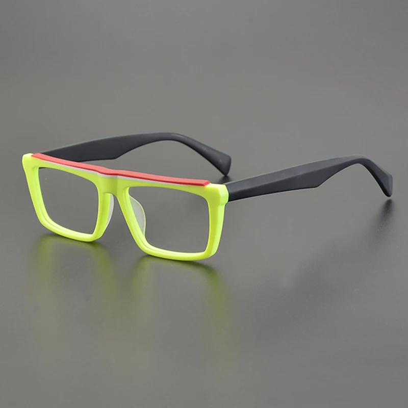 Новинка 2024 ацетатная оправа для очков Мужские квадратные винтажные очки по