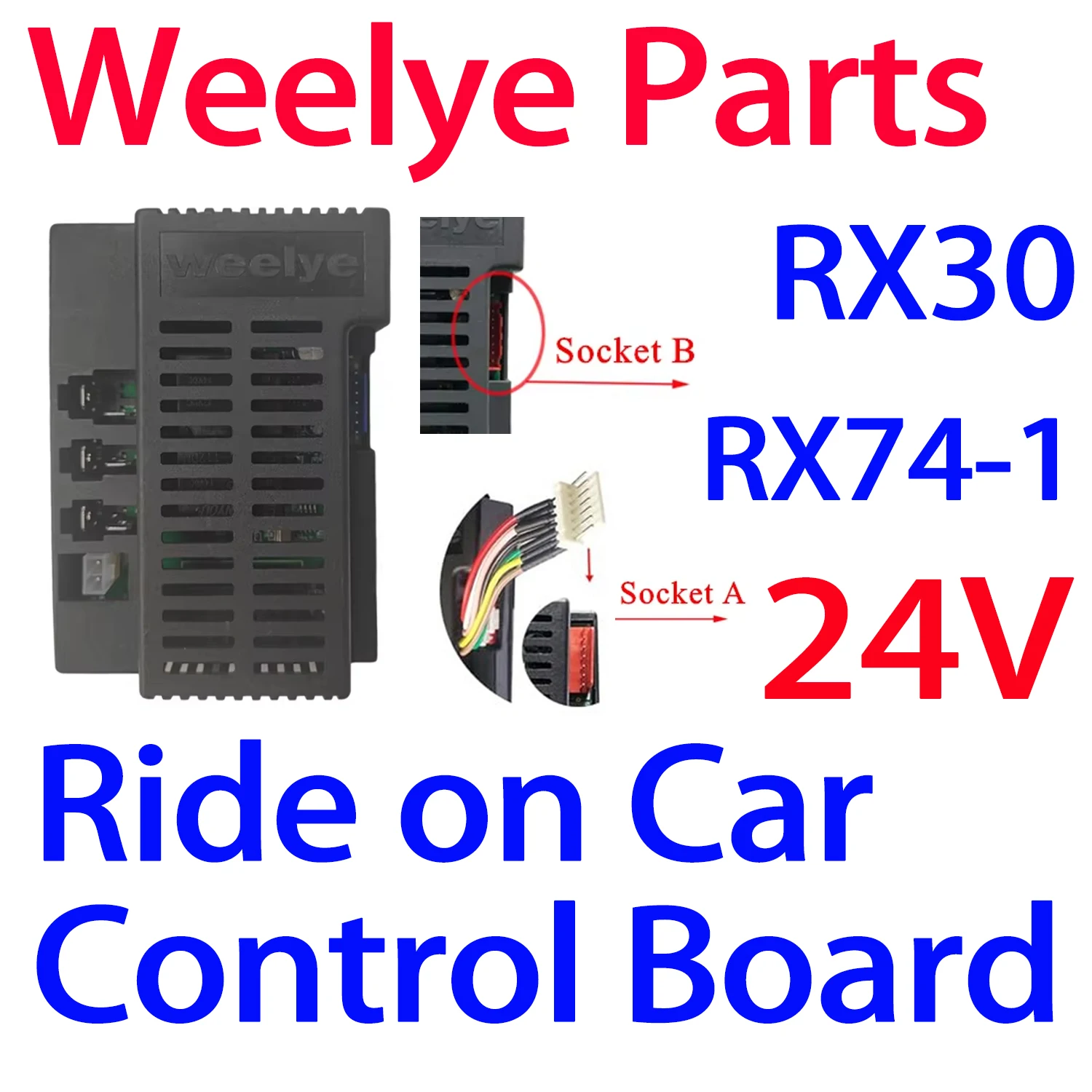 Фото Weelye 24Volt RX30 RX74 FCC детская электрическая езда на игрушечном машине 2,4G Bluetooth контроллер приемник материнская плата печатная плата №1